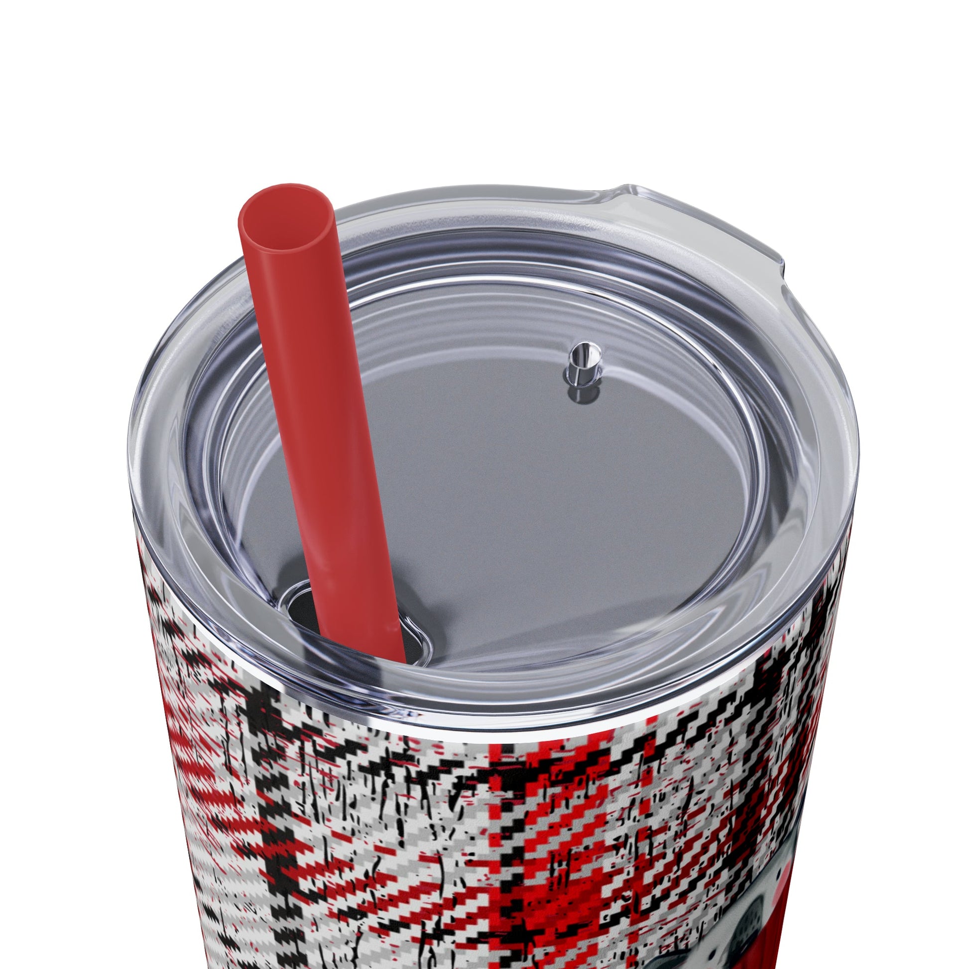 Cozy Polar Bear Christmas 20oz Skinny Tumbler with Straw: Winter Sipper - Eddy and Rita