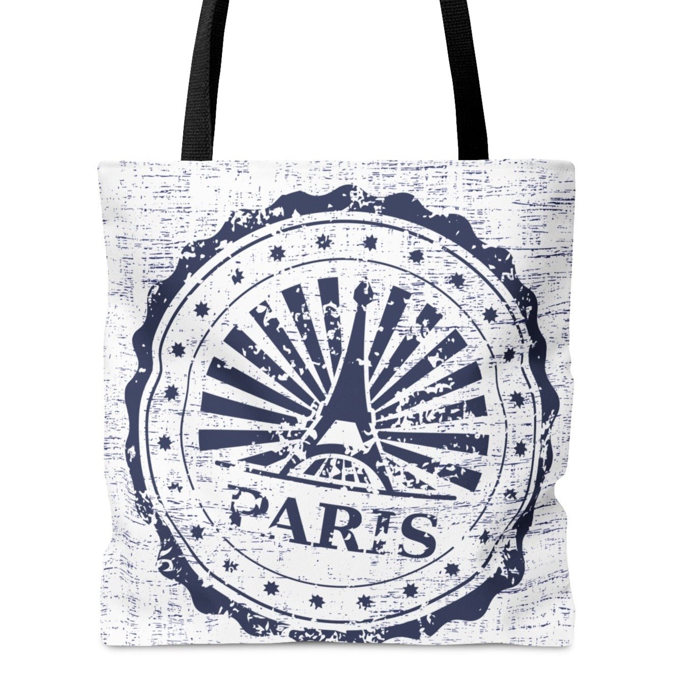 Elegant Eiffel Tower Illustrated Large Tote Bag - Parisian Landmark Artistic Design - Eddy and Rita