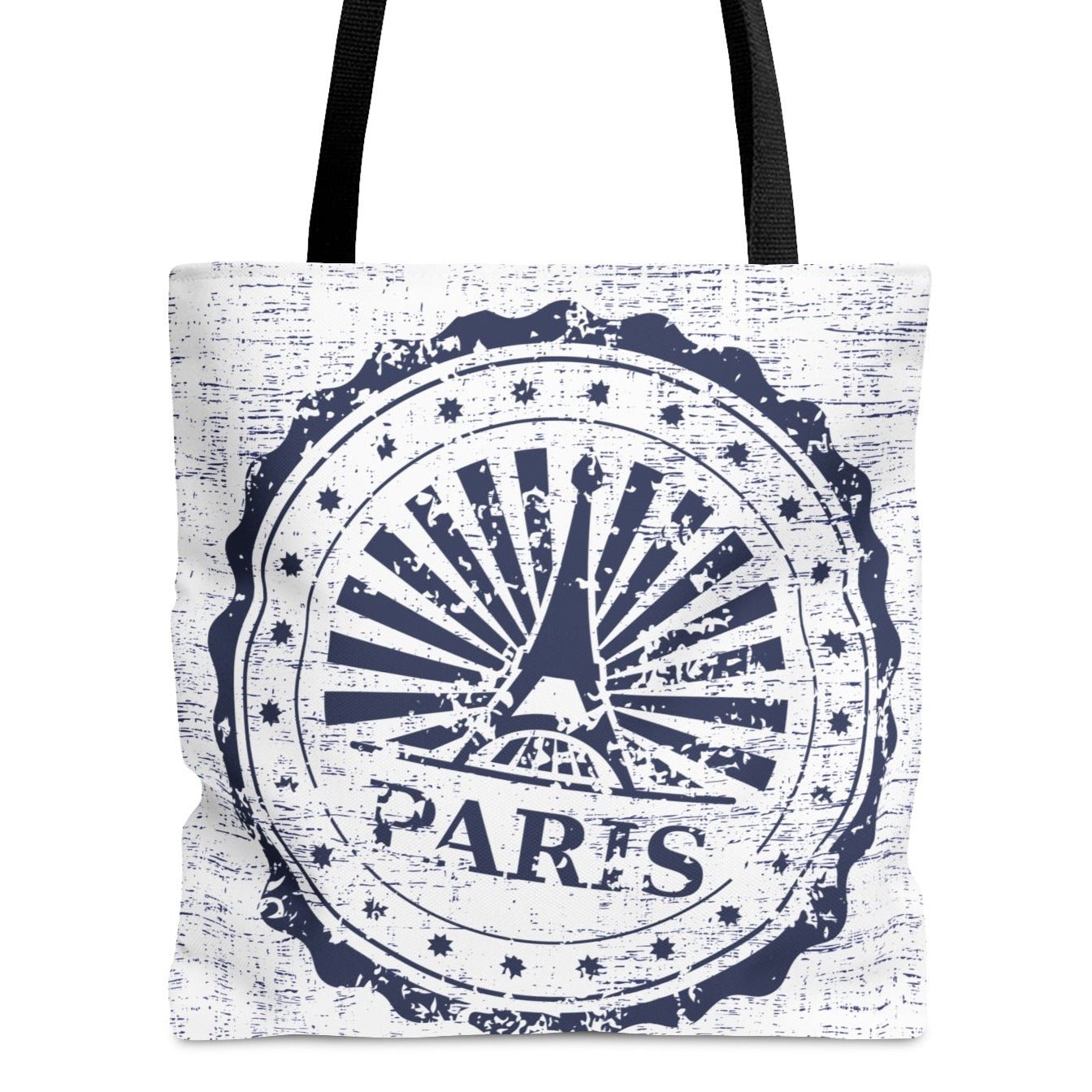 Elegant Eiffel Tower Illustrated Large Tote Bag - Parisian Landmark Artistic Design - Eddy and Rita