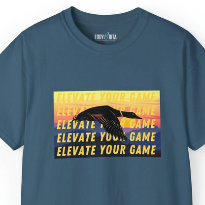 Elevate Your Game Duck Flying Men's Tee - Inspirational Outdoor Shirt - Eddy and Rita