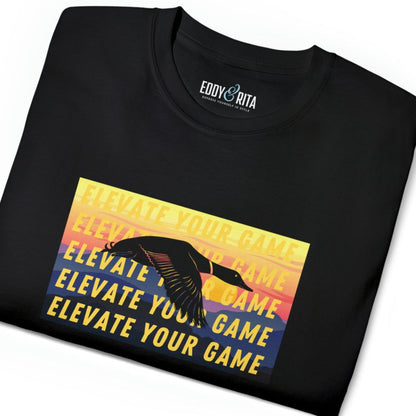 Elevate Your Game Duck Flying Men's Tee - Inspirational Outdoor Shirt - Eddy and Rita