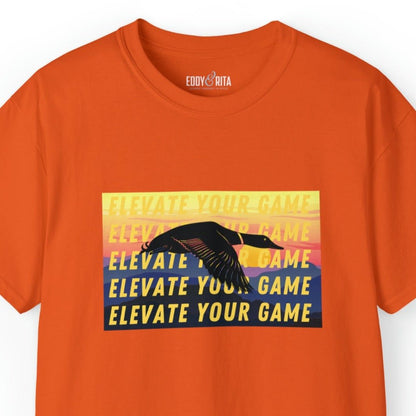 Elevate Your Game Duck Flying Men's Tee - Inspirational Outdoor Shirt - Eddy and Rita