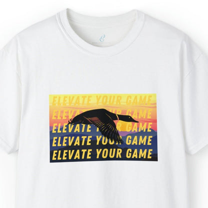 Elevate Your Game Duck Flying Men's Tee - Inspirational Outdoor Shirt - Eddy and Rita