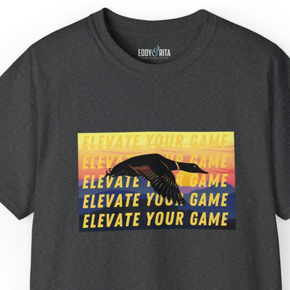 Elevate Your Game Duck Flying Men's Tee - Inspirational Outdoor Shirt - Eddy and Rita