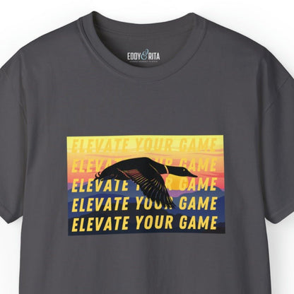 Elevate Your Game Duck Flying Men's Tee - Inspirational Outdoor Shirt - Eddy and Rita