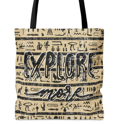 Explore More on Egyptian Hieroglyph Background Large Tote Bag - Adventure-Inspired Accessory - Eddy and Rita