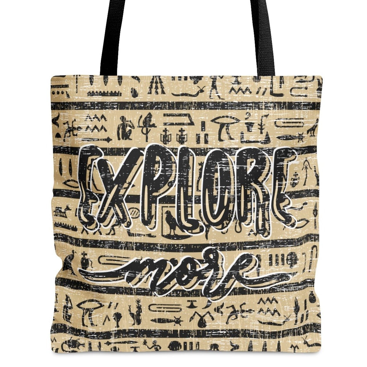 Explore More on Egyptian Hieroglyph Background Large Tote Bag - Adventure-Inspired Accessory - Eddy and Rita