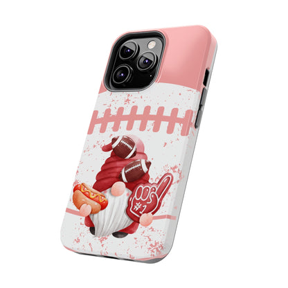 Football Fan Gnome Pink Cell Phone Case - Fun and Sporty Protective Cover - Eddy and Rita