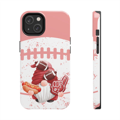 Football Fan Gnome Pink Cell Phone Case - Fun and Sporty Protective Cover - Eddy and Rita