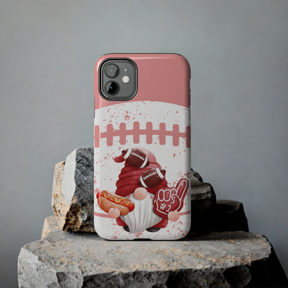 Football Fan Gnome Pink Cell Phone Case - Fun and Sporty Protective Cover - Eddy and Rita