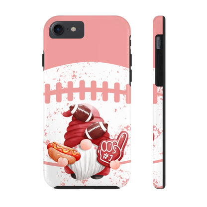 Football Fan Gnome Pink Cell Phone Case - Fun and Sporty Protective Cover - Eddy and Rita