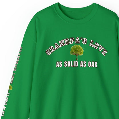 Grandpa's Love as Solid as Oak Men's Sweatshirt: Heartfelt Message for Grandson - Eddy and Rita