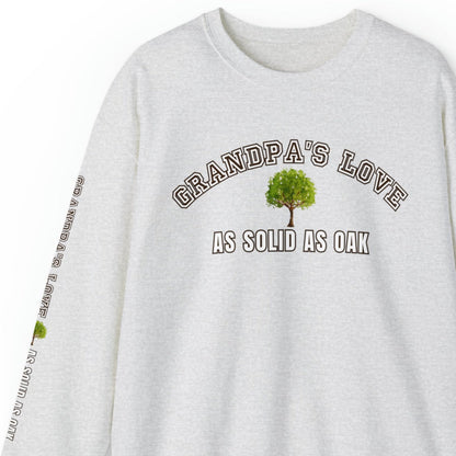 Grandpa's Love as Solid as Oak Men's Sweatshirt: Heartfelt Message for Grandson - Eddy and Rita