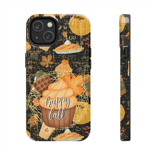 Happy Fall Cupcake Cell Phone Case - Autumn Dessert Design - Eddy and Rita