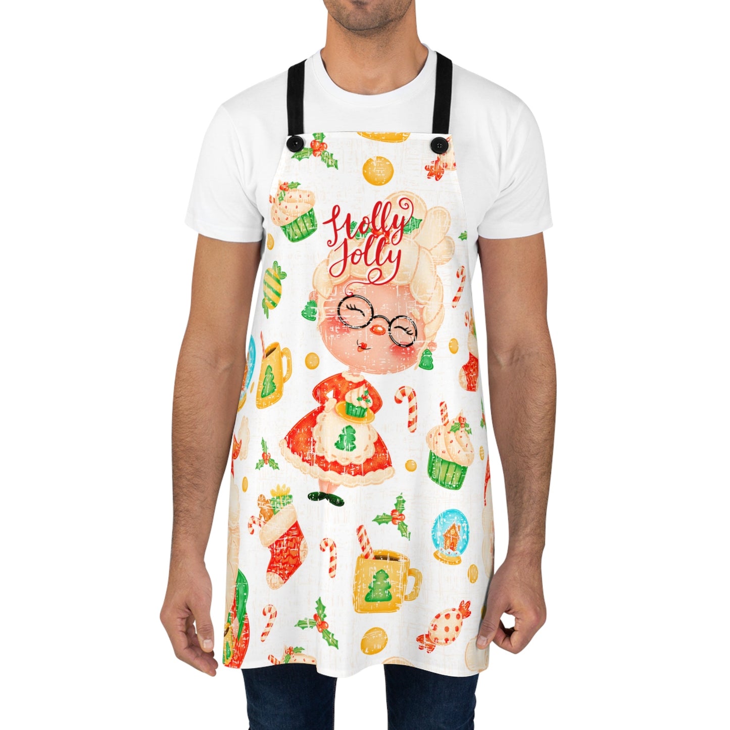 Holly Jolly Mrs. Claus Christmas Apron - Eddy and Rita