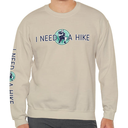 I Need a Hike Unisex Sweatshirt: Adventure-Ready Hiker Graphic - Eddy and Rita