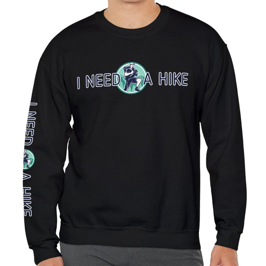 I Need a Hike Unisex Sweatshirt: Adventure-Ready Hiker Graphic - Eddy and Rita