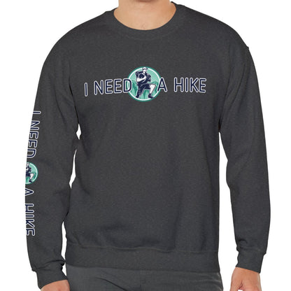 I Need a Hike Unisex Sweatshirt: Adventure-Ready Hiker Graphic - Eddy and Rita