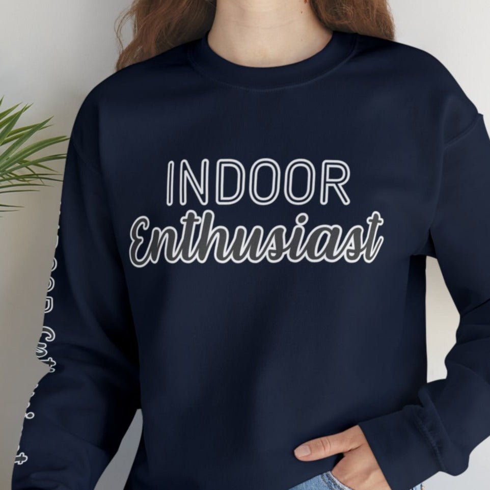 Indoor Enthusiast Women's Sweatshirt: Cozy Arm Detail for Home Comfort - Eddy and Rita