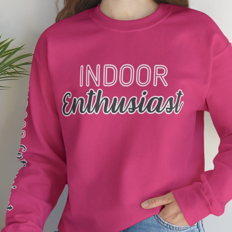 Indoor Enthusiast Women's Sweatshirt: Cozy Arm Detail for Home Comfort - Eddy and Rita