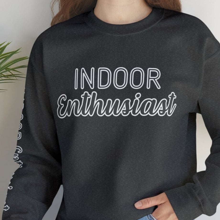 Indoor Enthusiast Women's Sweatshirt: Cozy Arm Detail for Home Comfort - Eddy and Rita