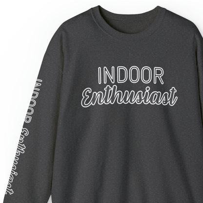 Indoor Enthusiast Women's Sweatshirt: Cozy Arm Detail for Home Comfort - Eddy and Rita