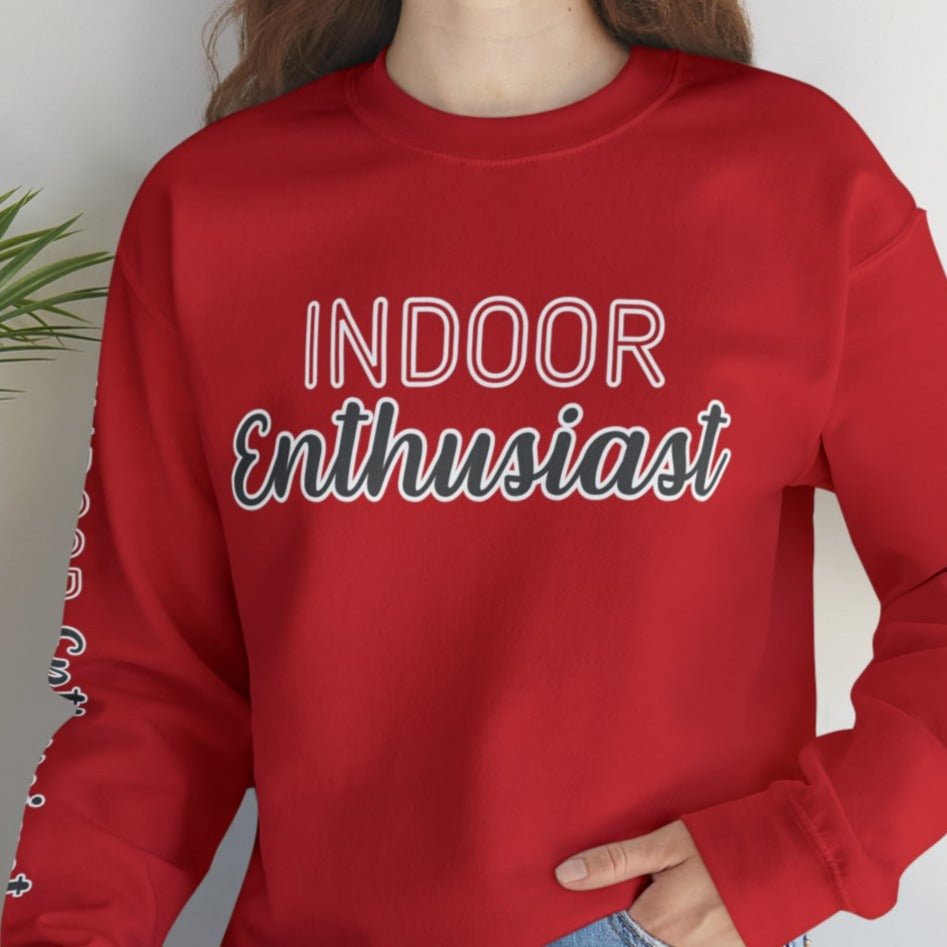 Indoor Enthusiast Women's Sweatshirt: Cozy Arm Detail for Home Comfort - Eddy and Rita
