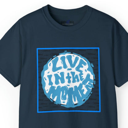 Live in the Moment Fish Background Men's Tee - Inspirational and Serene Shirt - Eddy and Rita