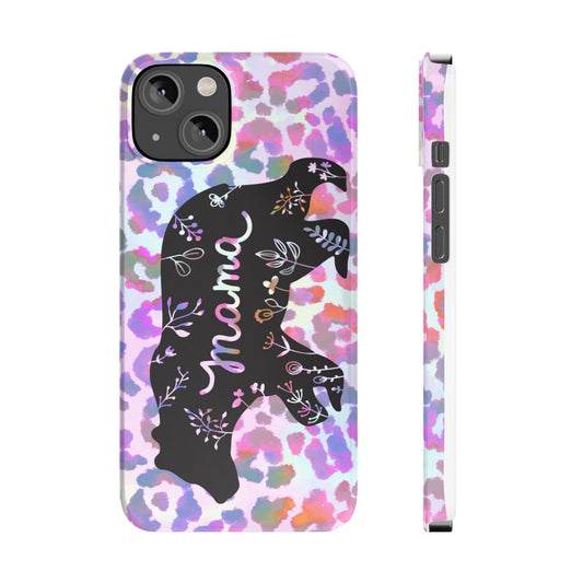 Mama Bear Cheetah iPhone Slim Phone Cases - Eddy and Rita