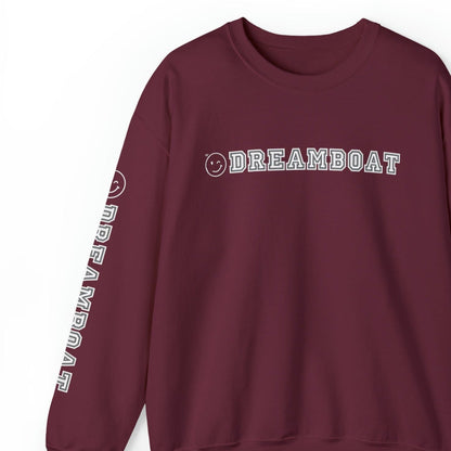 Men's 'Dream Boat' Sweatshirt with Wink Face and Stylish Arm Detail - Eddy and Rita