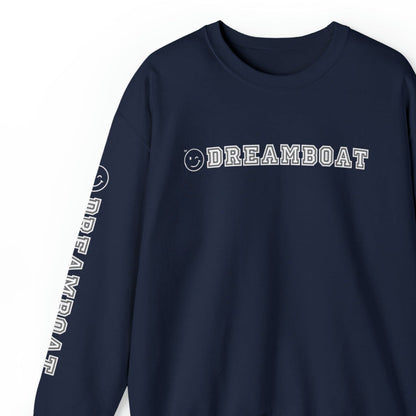 Men's 'Dream Boat' Sweatshirt with Wink Face and Stylish Arm Detail - Eddy and Rita