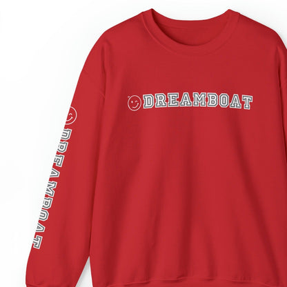 Men's 'Dream Boat' Sweatshirt with Wink Face and Stylish Arm Detail - Eddy and Rita