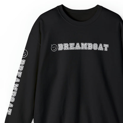 Men's 'Dream Boat' Sweatshirt with Wink Face and Stylish Arm Detail - Eddy and Rita