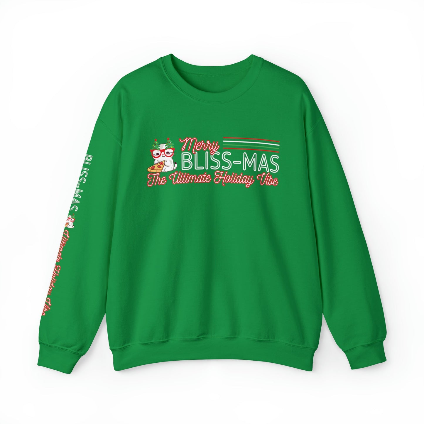 Merry Bliss-Mas: Women's Holiday Vibe Sweatshirt with Unique Arm Detail - Eddy and Rita