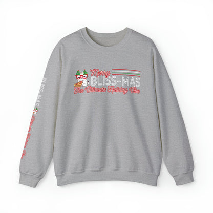 Merry Bliss-Mas: Women's Holiday Vibe Sweatshirt with Unique Arm Detail - Eddy and Rita