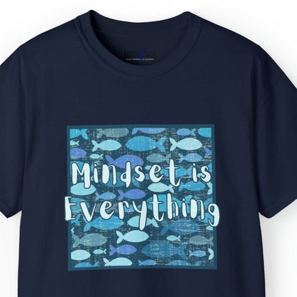 Mindset Is Everything Fish Background Men's Tee - Inspirational and Motivational Shirt - Eddy and Rita