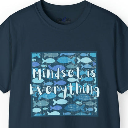 Mindset Is Everything Fish Background Men's Tee - Inspirational and Motivational Shirt - Eddy and Rita