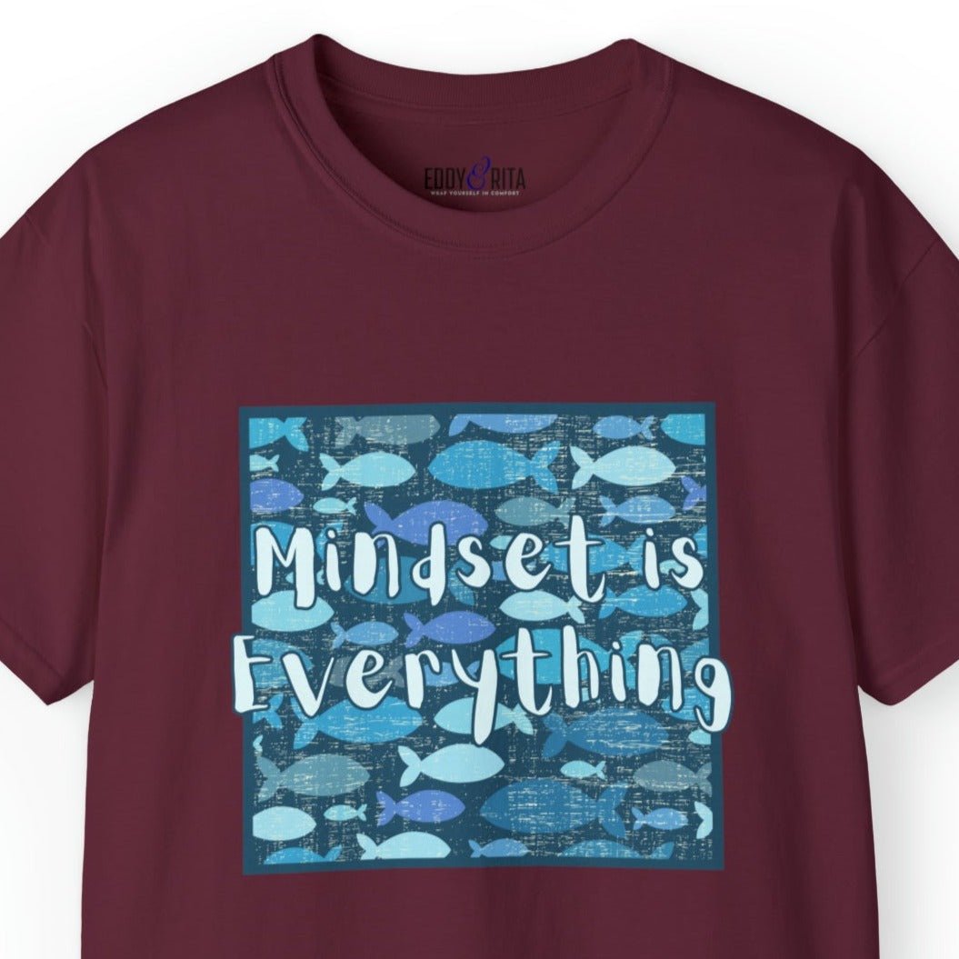 Mindset Is Everything Fish Background Men's Tee - Inspirational and Motivational Shirt - Eddy and Rita