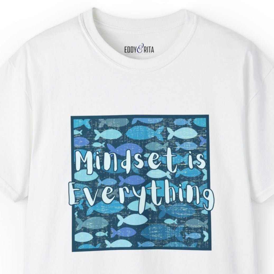 Mindset Is Everything Fish Background Men's Tee - Inspirational and Motivational Shirt - Eddy and Rita