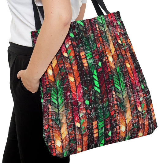 Multicolored Woven Large Tote Bag: Stylish and Vibrant Carryall - Eddy and Rita