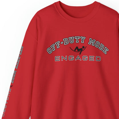 Off-Duty Mode Engaged Women's Sweatshirt: Relaxing Figure & Arm Detail - Eddy and Rita