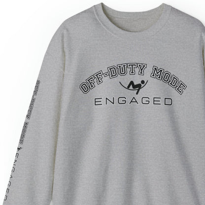 Off-Duty Mode Engaged Women's Sweatshirt: Relaxing Figure & Arm Detail - Eddy and Rita