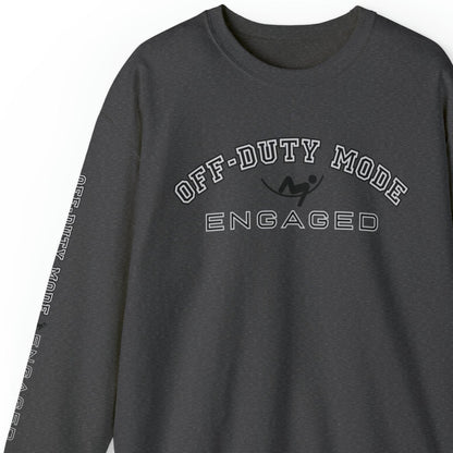 Off-Duty Mode Engaged Women's Sweatshirt: Relaxing Figure & Arm Detail - Eddy and Rita