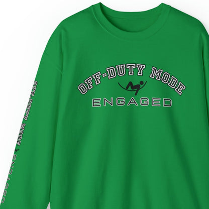 Off-Duty Mode Engaged Women's Sweatshirt: Relaxing Figure & Arm Detail - Eddy and Rita