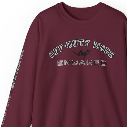 Off-Duty Mode Engaged Women's Sweatshirt: Relaxing Figure & Arm Detail - Eddy and Rita