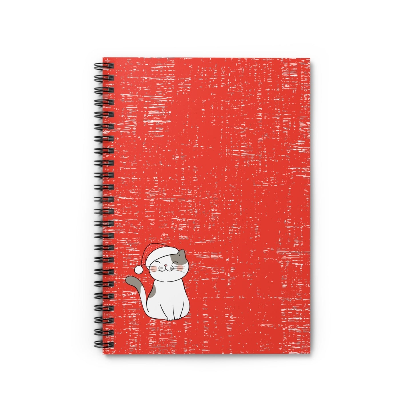 Santa Cat Spiral Notebook - Ruled Line: Whimsical Holiday Feline Design - Eddy and Rita