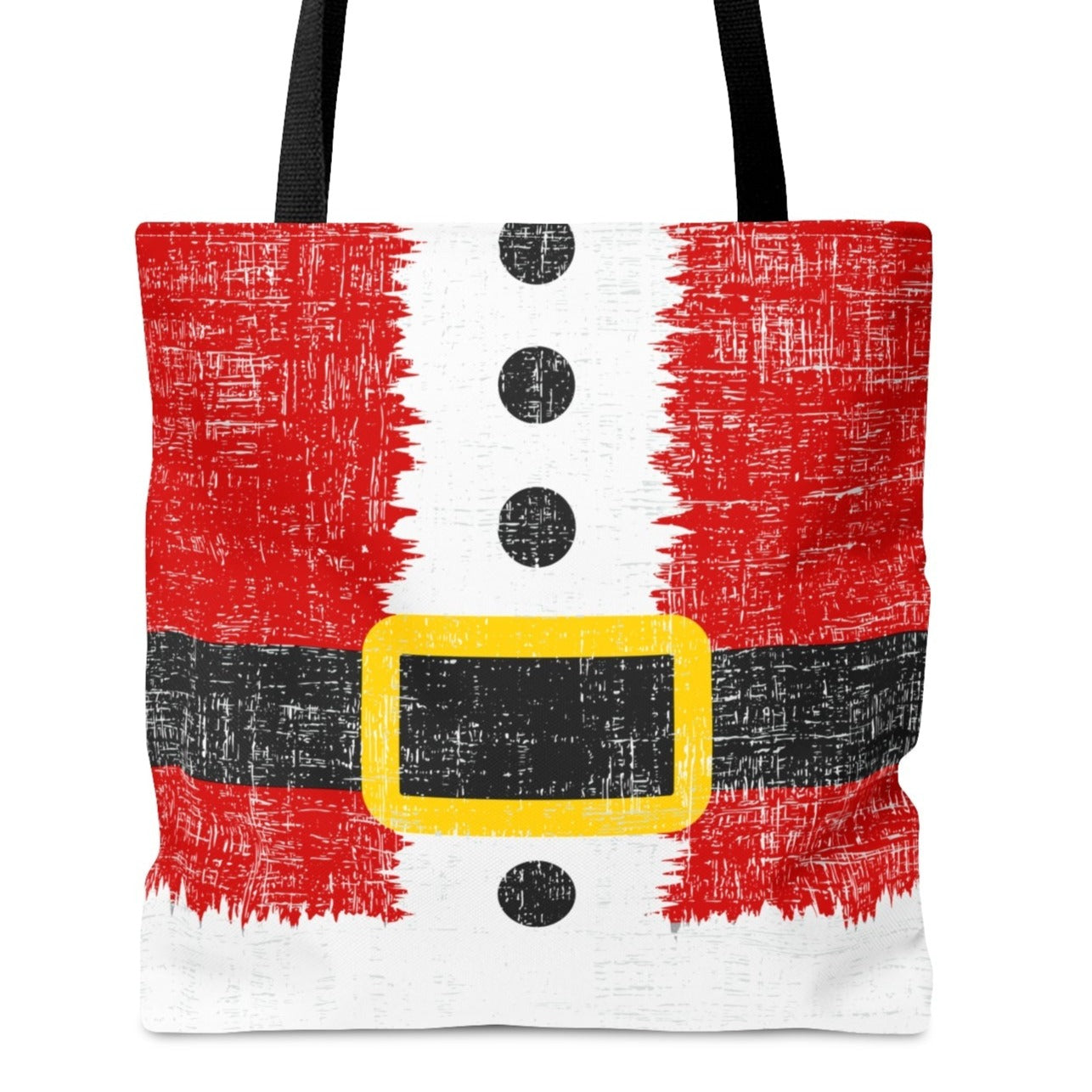 Santa's Coat and Belt Large Tote Bag: Festive Christmas Carryall - Eddy and Rita