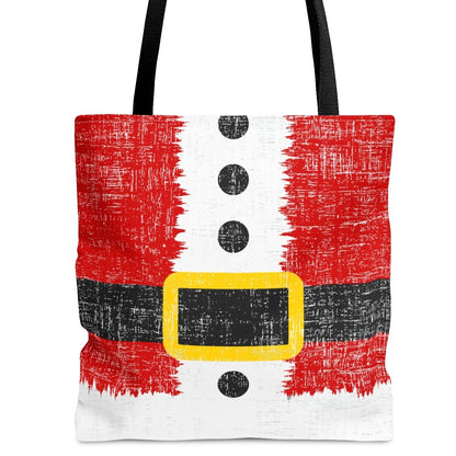 Santa's Coat and Belt Large Tote Bag: Festive Christmas Carryall - Eddy and Rita