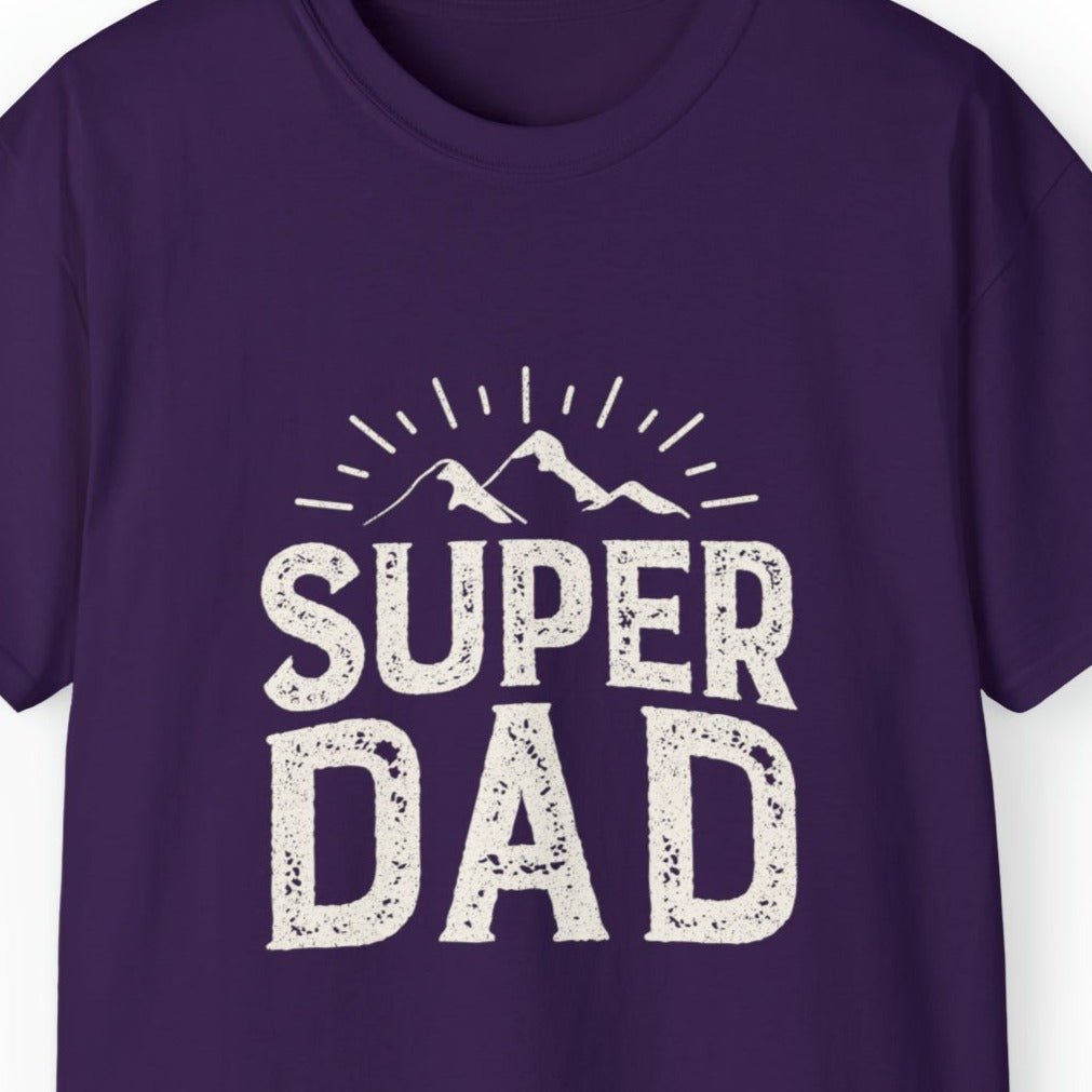 Super Dad Men's Tee - Mountain Landscape Father's Day T-Shirt - Eddy and Rita