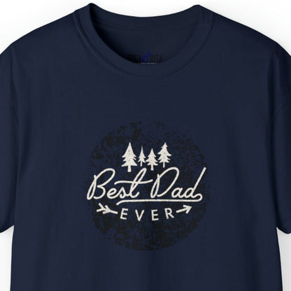 Vintage-Style 'Best Dad Ever' Distressed Circle Men's Tee - Stylish and Heartfelt Shirt - Eddy and Rita